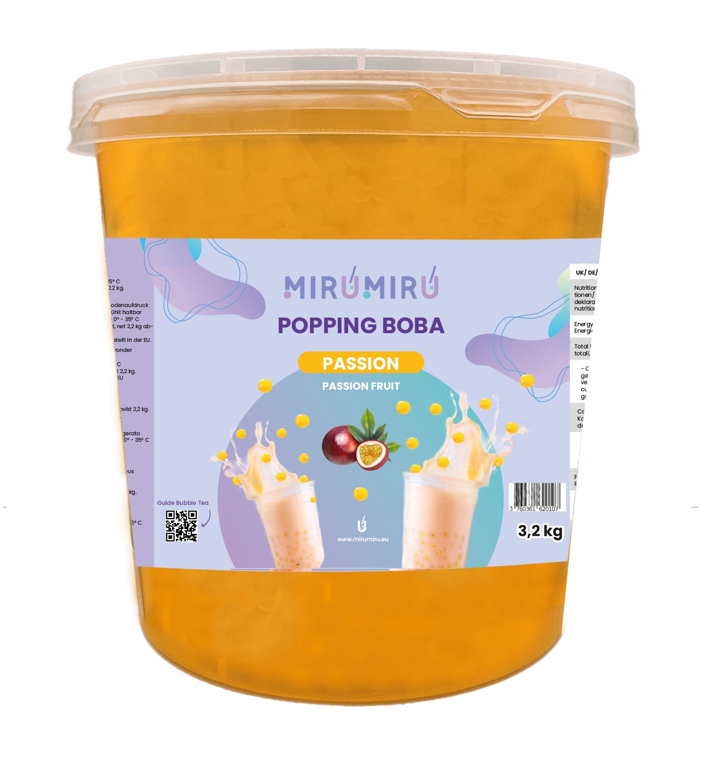 Fruit pearls Passion fruit - Box of 4 Buckets 3.1 kg