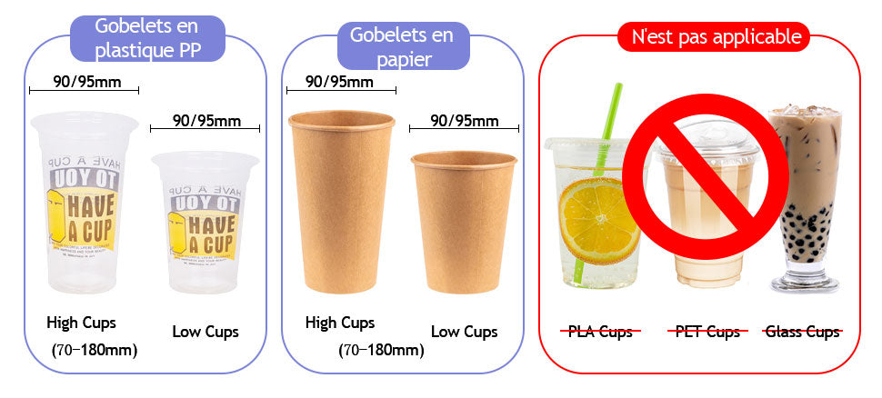 Machine à sceller manuelle pour boissons chaudes ou froides - scelleuse bubble tea