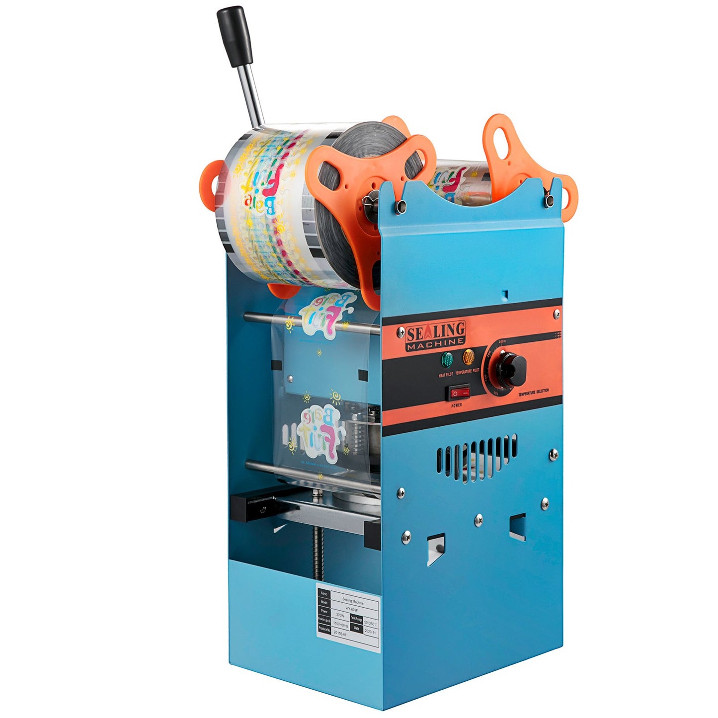 Manual sealing machine for hot or cold drinks - bubble tea sealer