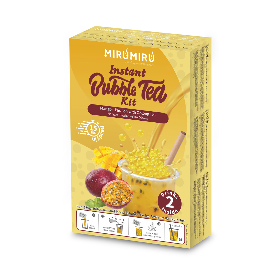 Bubble Tea Kits - Mango & Passion and Oolong tea - 24 kits of 6 drinks
