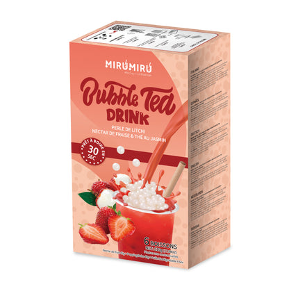 Bubble Tea Kits - Litchi & Strawberry & Jasmine tea - 24 kits of 6 drinks