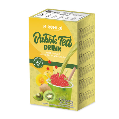 Bubble Tea Kits - Peach & Kiwi & Oolong Tea - 24 kits of 6 drinks