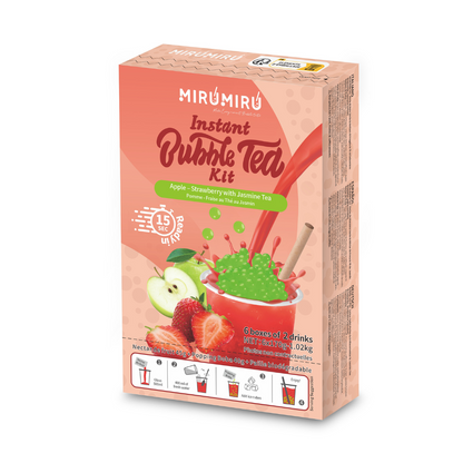 Bubble Tea Kits - Pomme Verte & Fraise & Thé au Jasmin