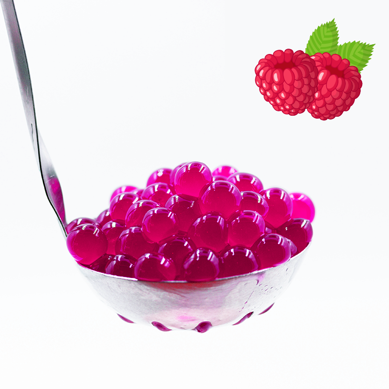 Raspberry fruit pearls - Box of 4 Buckets 3.1 kg