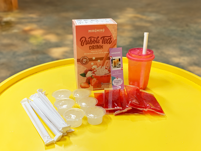 Bubble Tea Kits - Litchi & Strawberry & Jasmine tea - 24 kits of 6 drinks