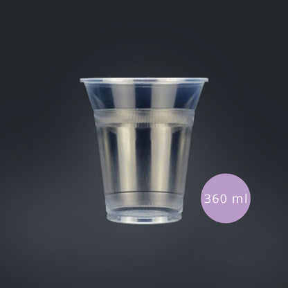 Pack of 1,000 sealable plastic (PP) cups - 360 mL