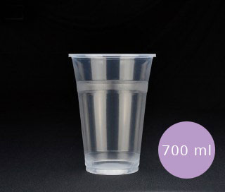 Pack of 1000 sealable plastic cups (PP) - 700 mL